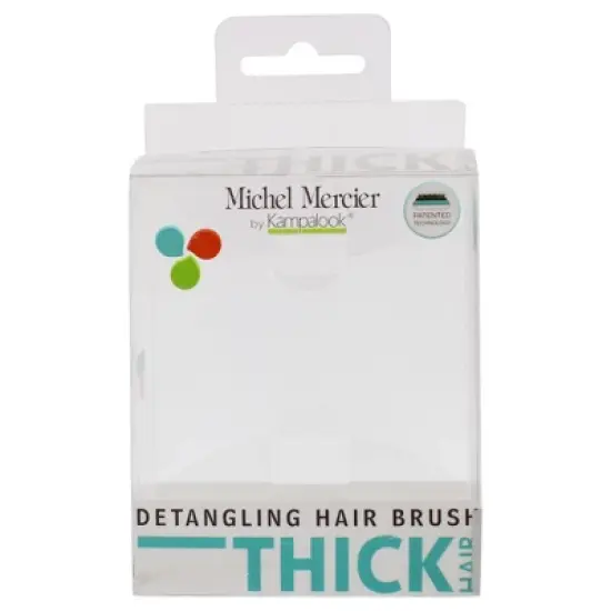 Michel Mercier Pack and Go Detangler - Innovative Mini Scalp Massager for Less Breakage - No Pain Hair Brush - Thick Hair - Turquoise-Pink - 1 pc image {4}