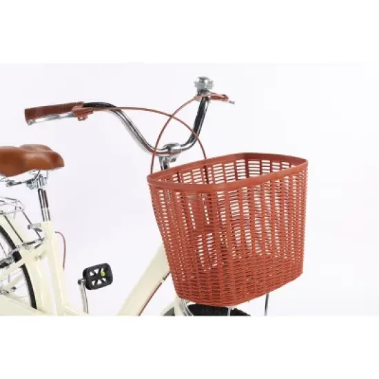 24 & 26 Inch Beach Cruiser Bike for Women, Womens Bike with Basket 1 Speed, Step Through Bikes image {5}