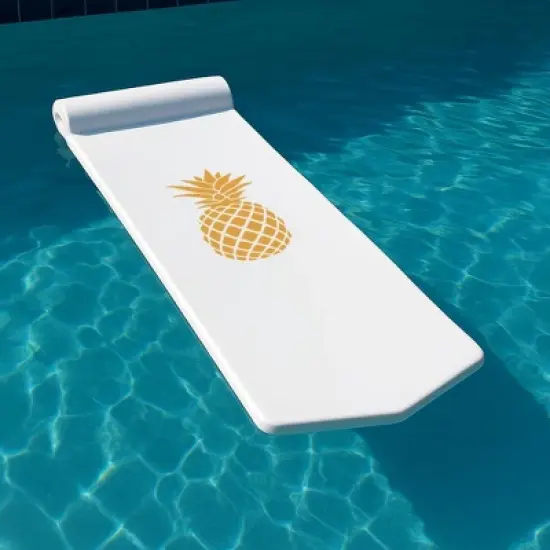 California Sun Luxury Vinyl-Dipped Pool Float with Built-in Pillow &ndash; Soft Closed-Cell Foam Lounger for Adults, Unsinkable Water Mat image {19}