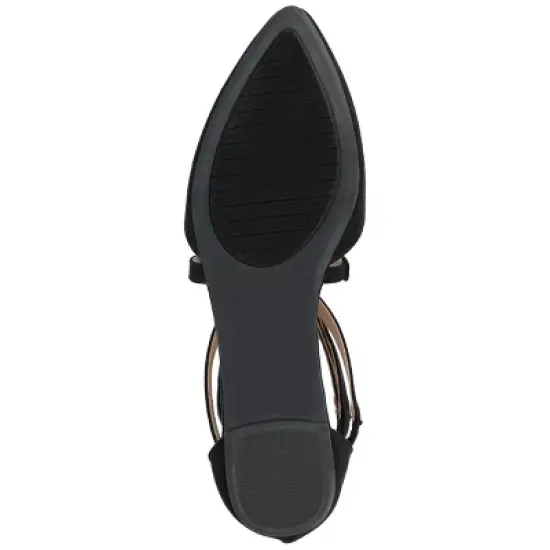 Journee Collection Womens Marlee Tru Comfort Foam Back Heel Zip Pointed Toe Cage Flats image {4}