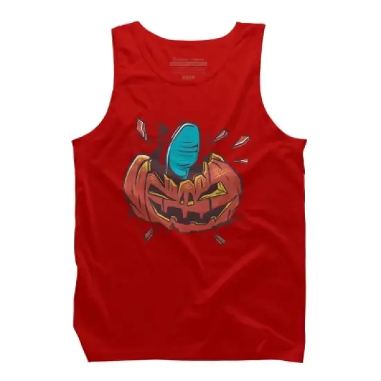 Men's Design By Humans Halloween smashed pumpkin By BlackBerry55 Tank Top image {4}