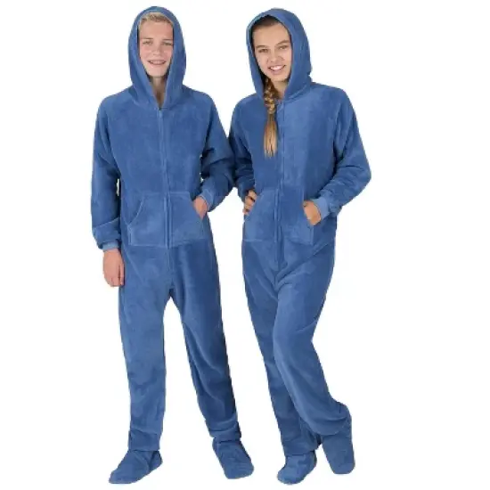 Footed Pajamas - Under The Sea Kids Hoodie Chenille Onesie image {4}