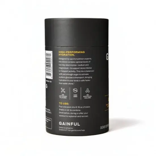 Gainful Hydration Max Recovery Electrolyte Supplement Stick Packs  - Tropical Mango -  2.9oz/10ct image {4}