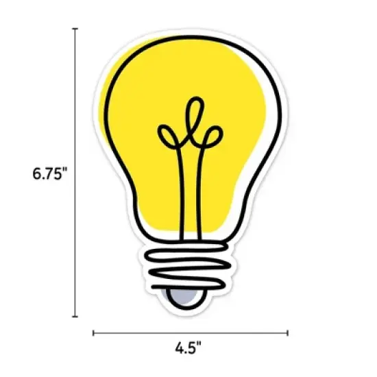 Creative Teaching Press&reg; Core D&eacute;cor Doodle Lightbulb 6" Designer Cut-Outs, Pack of 36 image {2}