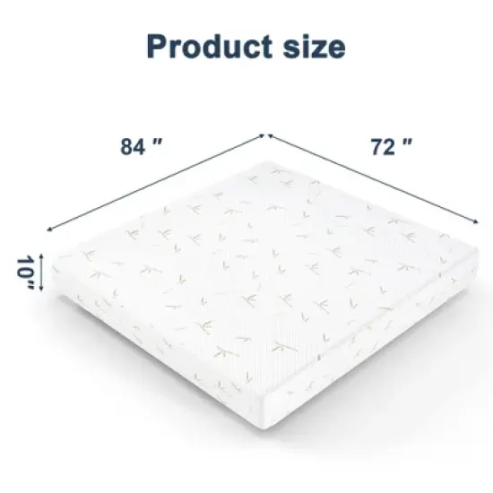 Resenkos Twin Size Memory Foam Mattress in a Box, 3" Gel Green Tea AeroFusion Memory Foam, 7" Flex Support Base Foam, Soft Touch, Dreamer 10", image {6}