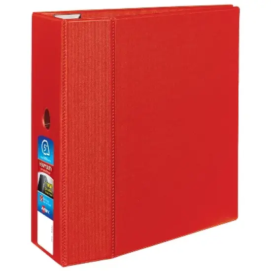 Avery Heavy-Duty 3 Ring Binder, 5" One Touch EZD Rings, 2.3/4.8" Spine, 1 Red Binder (79586) image {7}