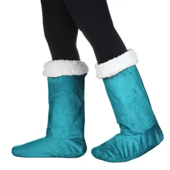 Women's Faux Shearling Lined Slipper Socks, Kid's Winter Indoor Home Non Skid Booties, Soft, Warm, Fluffy, Cozy, Fuzzy, Gifts - Catalonia image {6}