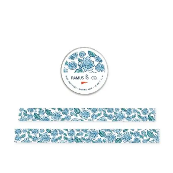 Illustrated Masking Tape by Ramus & Co - 3ct Rolls, Assorted Rolls (Chatham + Hydrangeas + Peonies) image {1}