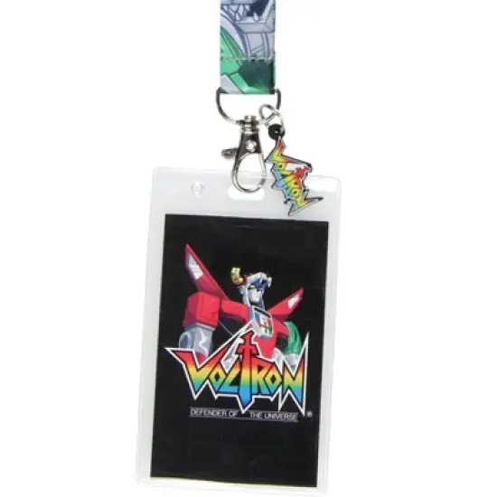 Voltron Defender Of The Universe ID Lanyard Badge Holder Voltron Rubber Charm image {1}