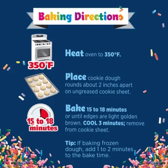 Pillsbury Birthday Cake Sugar Cookie Dough - 16oz/12ct image {3}