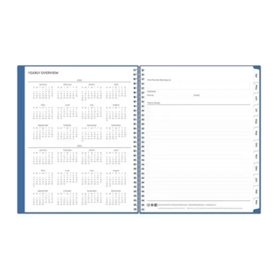 Blue Sky 8.5"x11" 2025-2026 Weekly/Monthly Wirebound 15 Months Planner Solid Azure image {5}