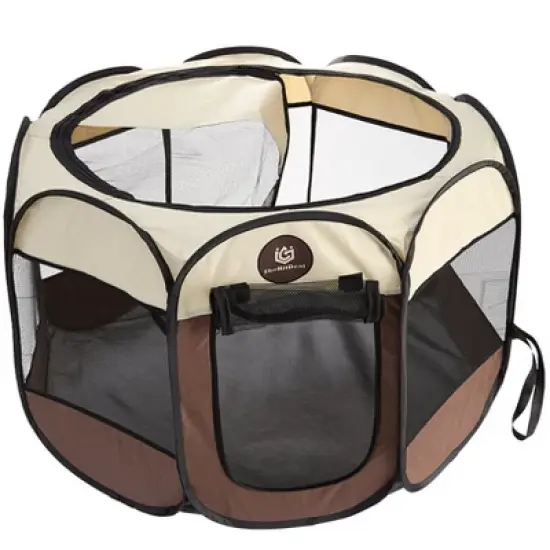 The Lakeside Collection Portable Foldable Pet Playpen image {3}