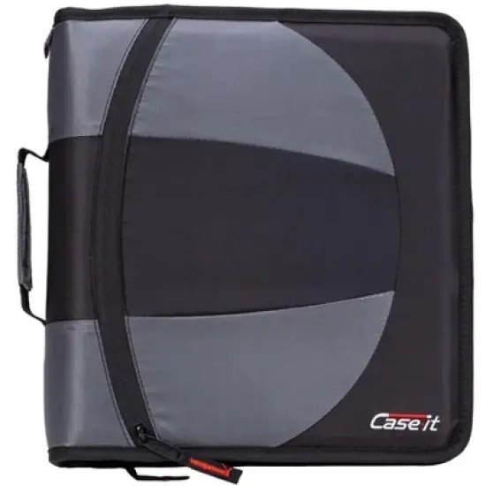 Case-it The Dual 2-in-1 Zipper Binder Includes Pencil Pouch Multiple Pockets - 600 Sheet Capacity - Comes with Shoulder Strap image {3}