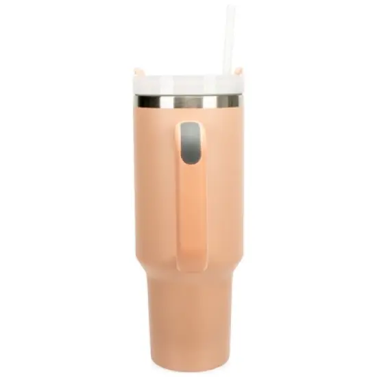 100 North Blessed Have Faith In Him Wrap-Around 40 Oz. Stainless Steel Water Bottle Coffee Mug, Spill & Leak Resistant, Travel Tumbler with Handle, image {1}