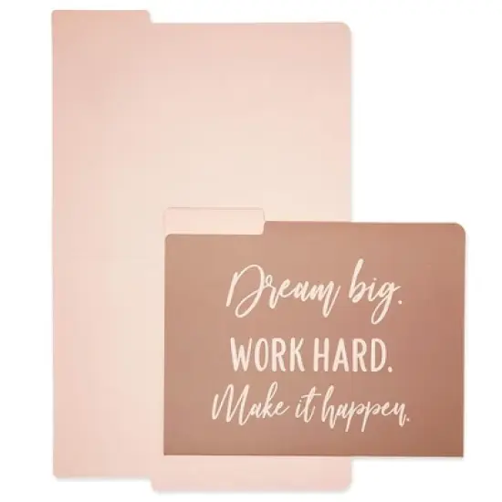 Paper Junkie 12 Pack Decorative File Folders, Letter Size for Women, Cute Earth Tone Aesthetic Office Supplies with Inspirational Sayings image {4}