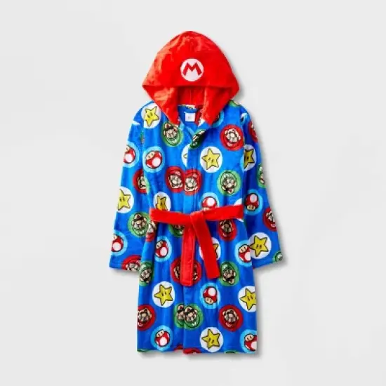 Boys' Super Mario Hooded Robe - Blue image {3}