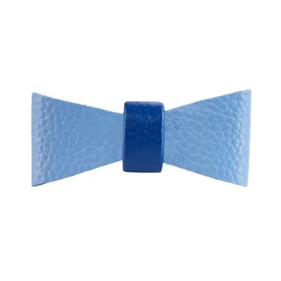 PoisePup &ndash; Luxury Pet Dog Bow Tie &ndash; Soft Premium Leather Bowtie for Small and Large Dogs - Ocean Vibes image {2}