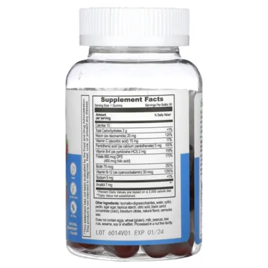 Lifeable B Complex + Vitamin C Gummies, Sugar Free, Natural Strawberry, 60 Gummies image {1}