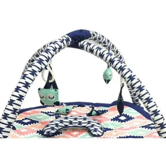 Bacati - Baby Activity Gyms & Playmats (Aztec Design/Print Coral/Mint/Navy) image {1}