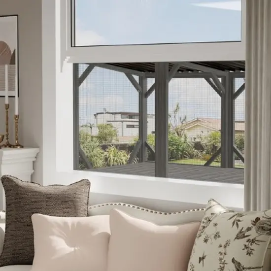 KTMBDW Cat Window Box, Universal Cat Window Perch Catio with Waterproof Top, for Sunbathing, Napping & Nature Viewing image {5}