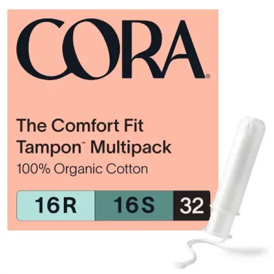 Cora Organic Cotton Tampons Mix Pack - Regular/Super Absorbency - 32ct image {7}