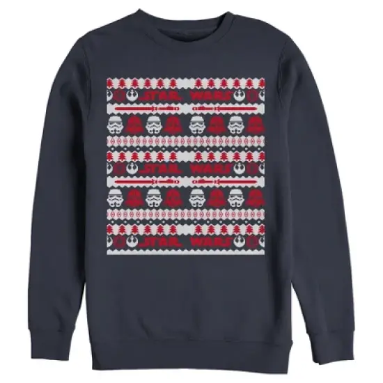 Men's Star Wars Ugly Christmas Dark Side Helmets Sweatshirt image {3}