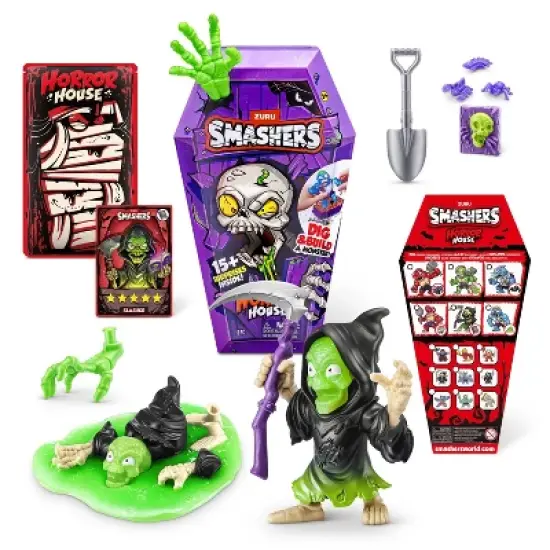 Smashers Horror House Mini Figure Set: 16-Piece Action Figure Playset, Polypropylene Material for Creative Thinking image {2}