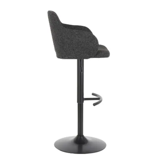 Set of 2 Boyne Industrial Upholstered Barstools Dark Gray - LumiSource image {1}