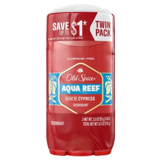Old Spice Deodorant Aqua Reef Twin Pack - 3oz/2pk image {9}