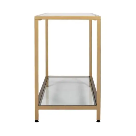 47" Camber Modern Glass Console Table Gold - Studio Designs Home image {3}