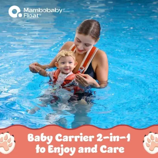 Mambobaby Innovative Explorer Baby Pool Float with Canopy and Carrier Novelty Float 2pk - Elephant Blue image {5}