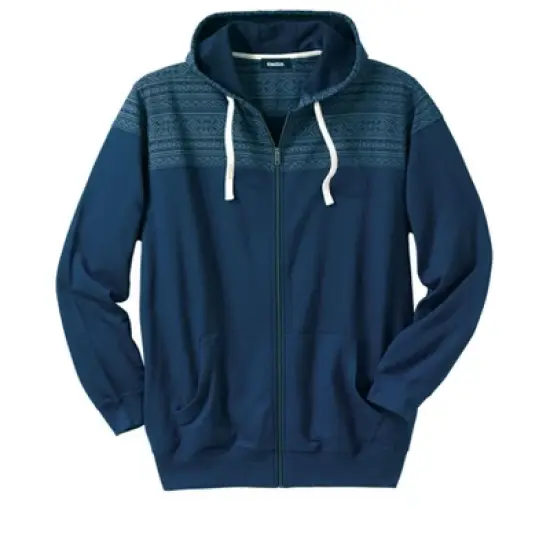 KingSize Men's Big & Tall French Terry Snow Lodge Hoodie image {1}