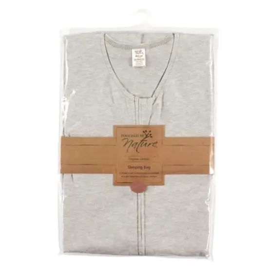 Touched by Nature Baby Organic Cotton Sleeveless Wearable Sleeping Bag, Sack, Blanket, Solid Heather Gray image {1}