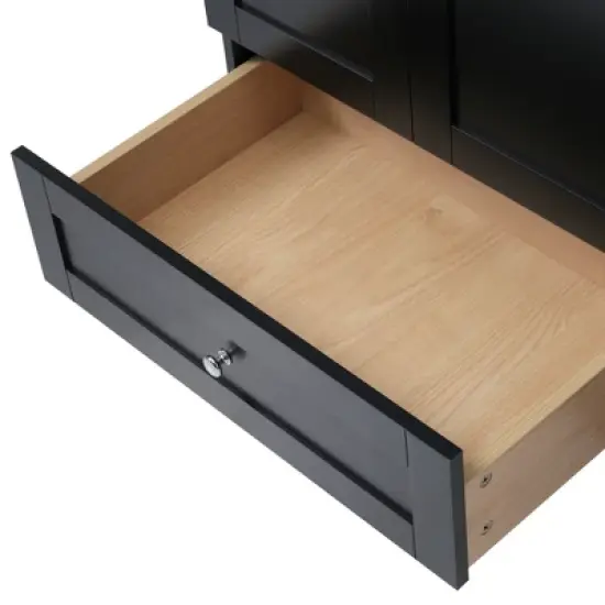 36"W Shaker Style Free-Standing Bathroom Vanity Cabinet with Resin Sink, 4 Drawers and 2 Soft-Close Doors - ModernLuxe image {6}