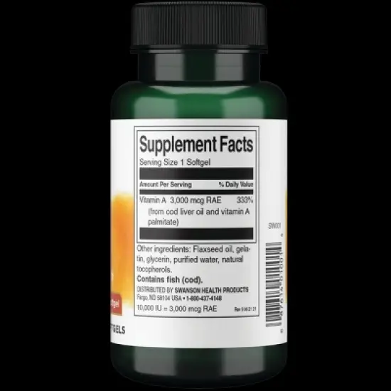 Swanson Vitamin A Supplement, Helps Support Healthy Eyes, Skin, Hair & Immune System, 250 Softgels image {1}