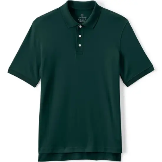 Lands' End School Uniform Men's Long Sleeve Interlock Polo Shirt image {5}