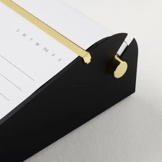 Metal Note Paper Roll Dispenser Black/Brass - Hearth & Hand&trade; with Magnolia image {2}