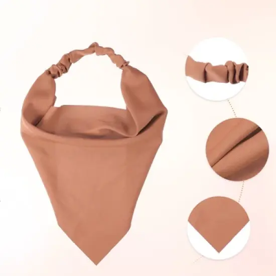 Unique Bargains Girl's Non Slip Triangle Hair Scarf Multicolour 12.6"x7.87" 6 Pcs image {2}