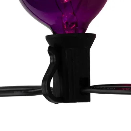 Northlight G40 Globe Halloween Lights - Orange and Purple - 9' Black Wire - 10ct image {5}