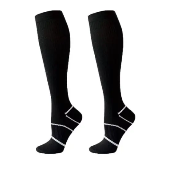 Anna-Kaci Women's Knee High Compression Socks with Arch Support and Stretch Fit for Running and Recovery 2-Pack image {5}