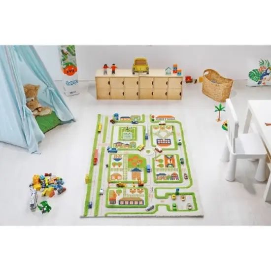 39"x59" Traffic Green 3D Play Rug - IVI image {3}