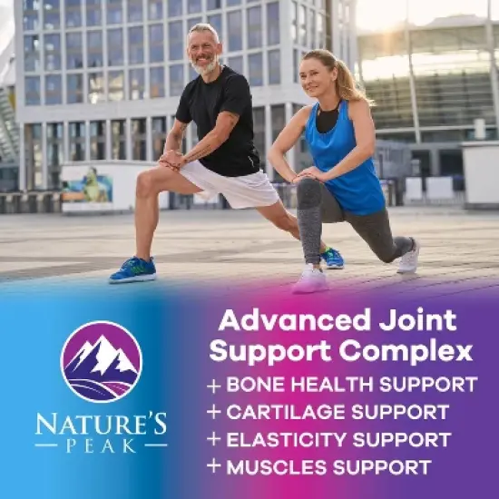 Glucosamine with Chondroitin Turmeric MSM, Triple Strength Joint Support 2100mg - 60 By Nature's Peak image {4}