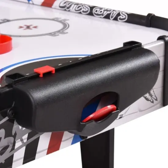 Costway 42''Air Powered Hockey Table Game Room Indoor Sport Electronic Scoring 2 Pushers image {6}