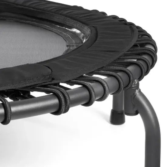 JumpSport 570 PRO Silent Indoor Heavy Duty Lightweight Large 44-Inch Diameter Fitness Trampoline with 7 Adjustable Tension Settings, Black image {3}