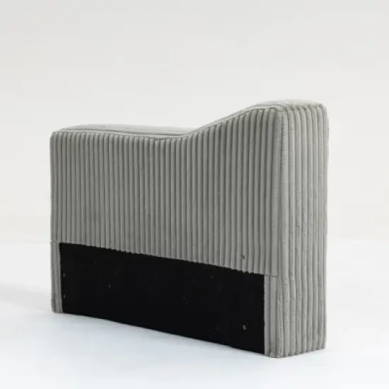 Modular Sofa Single Armrest Backrest Module for Modular Sectional Sofa Couch Side Armrest, Gray image {4}
