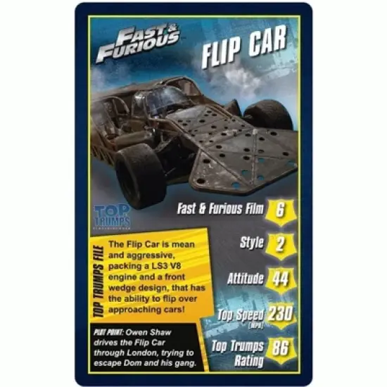 Top Trumps Fast and Furious Top Trumps Card Game image {2}