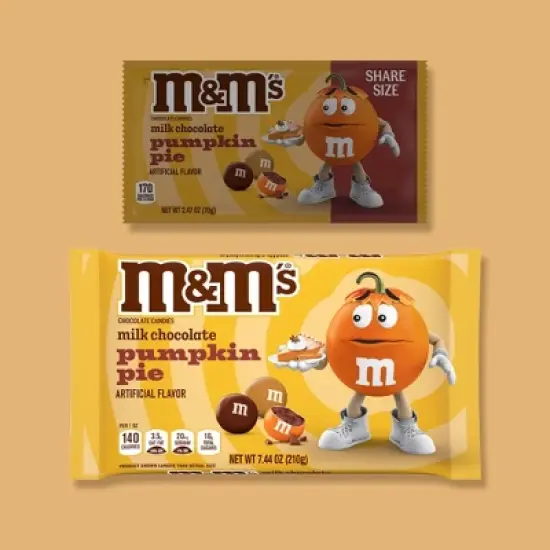 M&M's Halloween Milk Chocolate Pumpkin Pie Candy - 7.44oz image {3}