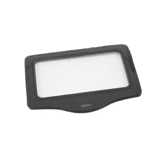 Unique Bargains Faux Leather Office Horizontal Business ID Badge Card Holder Container Black 50 PCS image {4}