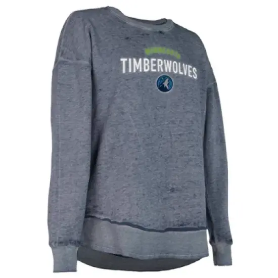 NBA Minnesota Timberwolves Women's Burnout Crew Neck Fleece Sweatshirt image {2}