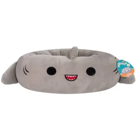 Squishmallows Gordon The Shark Cat and Dog Bolster Bed - Steel Gray image {2}